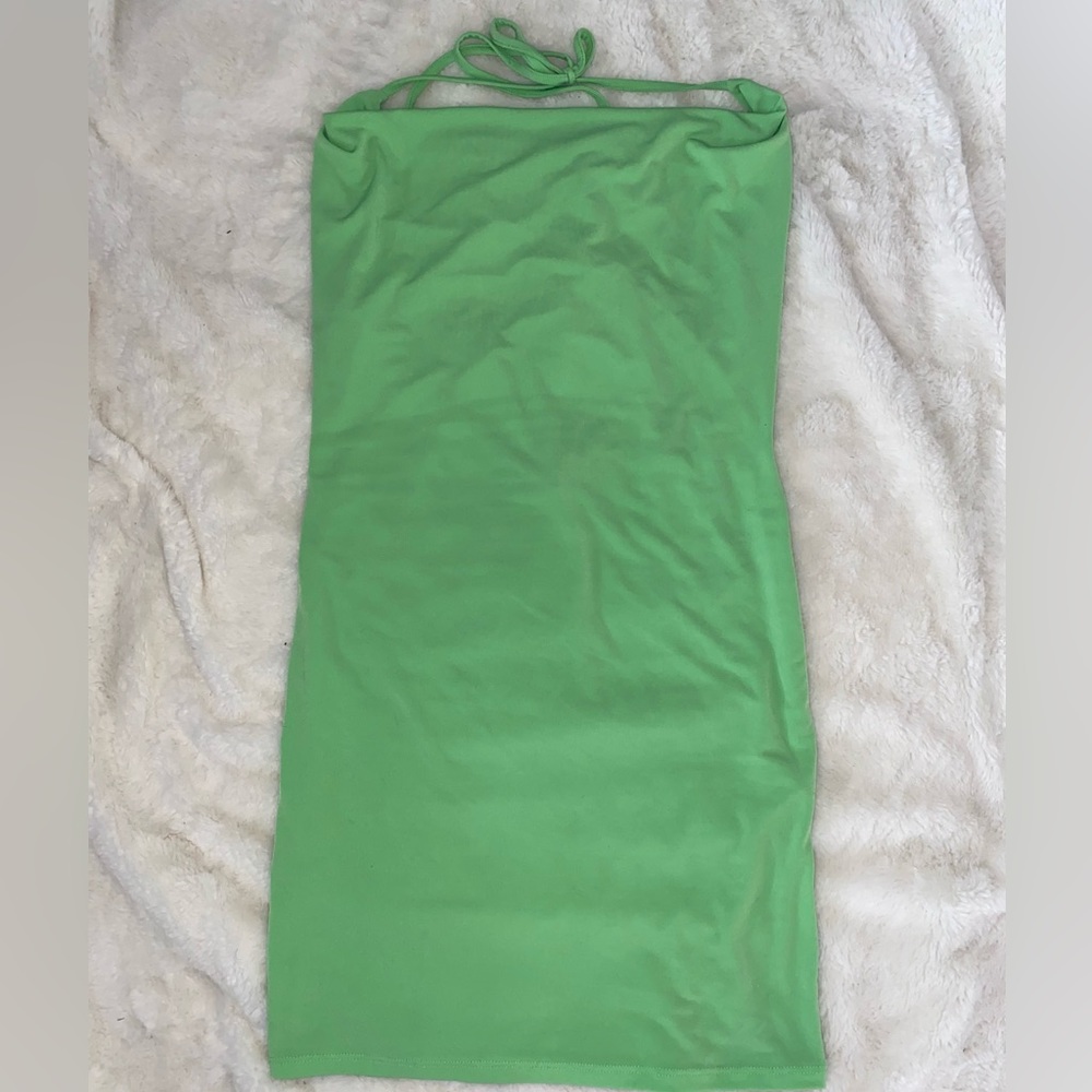 Skin tight green dress